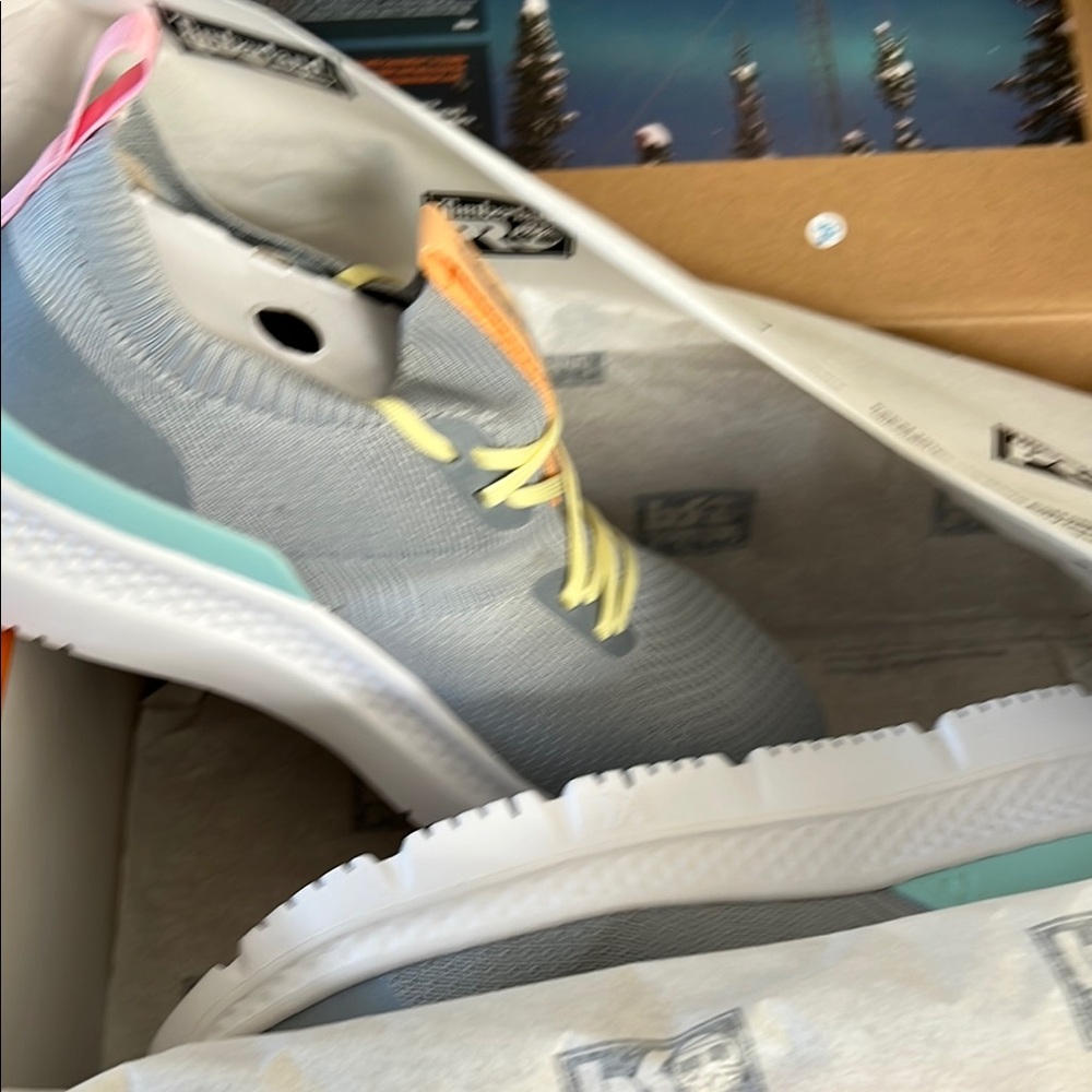 Timberland GrayPro Sneakers with White and Yellow Accents -
